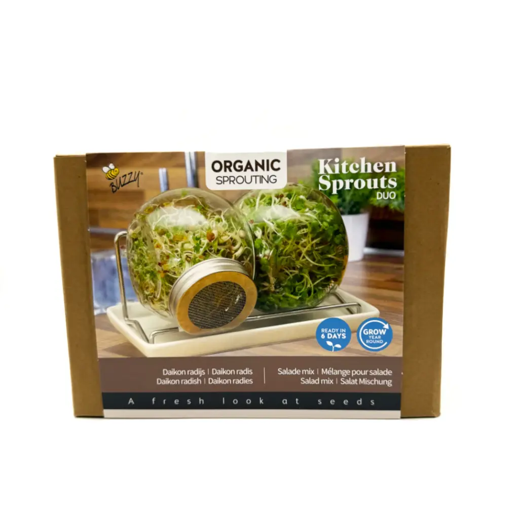 Daikon radijs en salademix kweekset - kiemgroente -  BIO