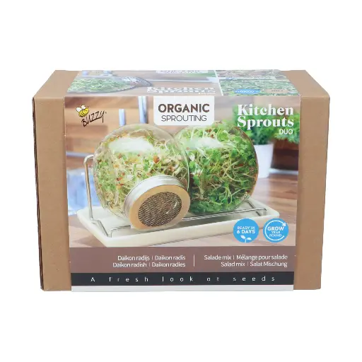 [Buzzy-085388] Daikon radijs en salademix kweekset - kiemgroente -  BIO